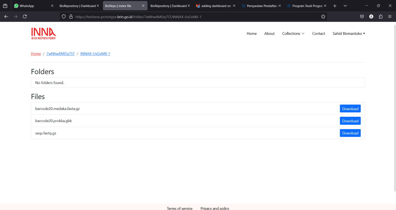 Bioarchive download request step 6